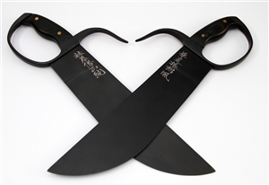 Wing Chun Butterfly Swords: TRAINING - BUICK YIP v12 - Hybrid 12 - Blunt - Black